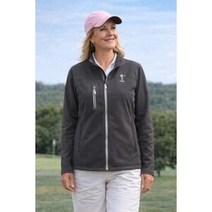 Clique LPGA Golf Jacket Womens XXL 2X Gray Full Zip Softshell Outerwear Coat NWT